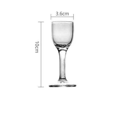 25ml 6PCS Goblet Glass Cup Set Lead-Free Glass Shot Glasses with Stem Liquor Glass Sets for Drinkware Wedding Family Bar Party
