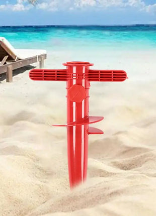 Ombrellone da spiaggia Base fissa Ombrellone da spiaggia portatile Ancoraggio per sabbia Ombrellone antivento resistente Supporto per parasole con ancoraggio a terra