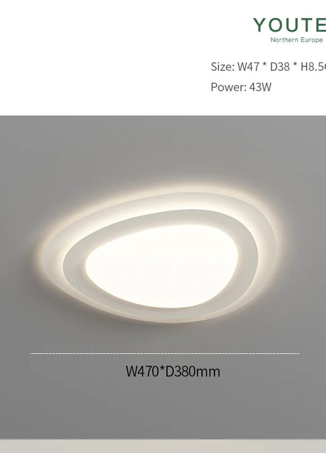 Lampada da soffitto a LED creativa con ciottolo Decorazione di lusso per soggiorno Camera da letto Lampada a sospensione a soffitto Lampadario per sala da pranzo per interni