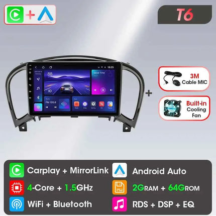 Srnubi Car Radio for Nissan Juke YF15 2010 - 2014 Carplay 4G Multimedia Video Player Navigation GPS WIFI Android Auto Autoradio