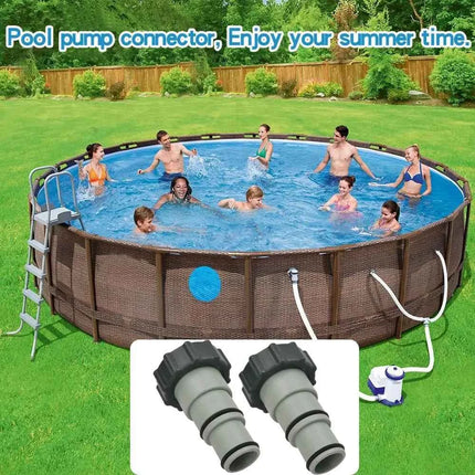 Adattatore per Piscina, Connettore a Serpentina da 32/38mm a Filettatura da 2 Pollici, 2 Pezzi, Adattatore per Pompa Filtro a Sabbia Intex Bestway
