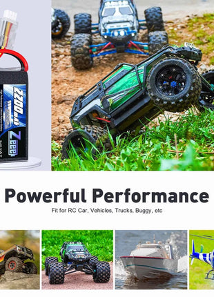 Zeee 2S 2200mAh Shorty RC Lipo Battery 7.4V 50C T/XT60 Plug Softcase RC Car Truck Buggy FPV Drone Helicopter Airplane RC Parts