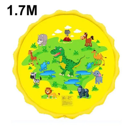 170CM Bambini Paddling Gonfiabile Getto d'acqua Piscina Spiaggia estiva Giochi all'aperto Giocattolo Prato Tappetino per piscina Giocattoli per bambini