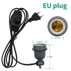 E27 Pet Reptile Heating Lamp Holder Crawling Lizard Turtle Chicken Heating Lamp Holder & Power Cord Switch Heating Lamp Socket