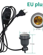 E27 Pet Reptile Heating Lamp Holder Crawling Lizard Turtle Chicken Heating Lamp Holder & Power Cord Switch Heating Lamp Socket