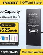 PISEN Phone Battery For iPhone 11 12 13 14 15 Mini Pro Max Plus SE2 SE3 Matches Original Capacity 0 Cycles Battery Replacement
