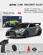 Professional 1:43 RC Drift Car with ESP Gyroscope Full Proportional Control 4WD Metal Body 2 Sets Tires for Realistic Drifting