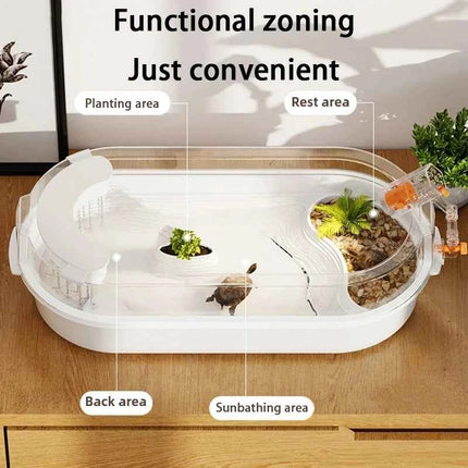 Reptile Terrariums Turtle Breeding Tank Desktop Plastic Ecological Display Box Household Turtle Incubator Breeding Habitats