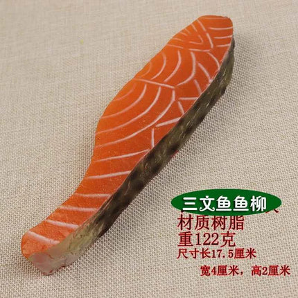 1pcs Simulated Sushi Model Simulated Salmon Fake Japanese Cuisine Simulated Salmon Slices Four Consecutive Pieces Food Model PVC