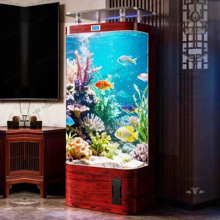 Smart Goldfish Tank Household Medium-sized Vertical Filtration Integrated Ecological Glass Replacement Aquarium