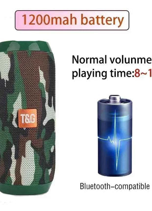 Portable Speaker Wireless  Bluetooth-compatible Subwoofer Outdoor Waterproof Loudspeaker Stereo Surround Support FM RadioTF