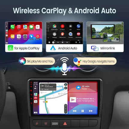 AWESAFE Wireless CarPlay Car Radio for FIAT 500 500C Abarth 2007-2015 with Android Auto GPS Navigation Smart System RDS DSP FM