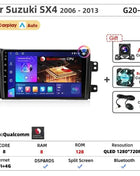 Srnubi Car Radio For Suzuki SX4 Cross 2006-2013 For Fiat Sedici Carplay Android Auto Radio Multimedia Player 4G Wifi GPS 2 Din