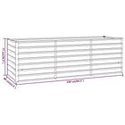 Garden flower box, 320x80x77 cm steel frame, villa courtyard combined planting trough, outdoor anti-corrosion planting box