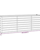 Garden flower box, 320x80x77 cm steel frame, villa courtyard combined planting trough, outdoor anti-corrosion planting box