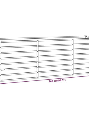 Garden flower box, 320x80x77 cm steel frame, villa courtyard combined planting trough, outdoor anti-corrosion planting box
