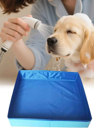 Piscina Pieghevole per Animali Domestici in PVC, Vasca Pieghevole per Cani, Vasca da Bagno Antiscivolo per Cuccioli, per Casa e Giardino, per Cani e Gatti