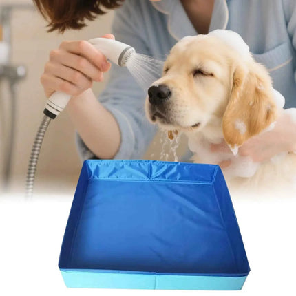 Piscina Pieghevole per Animali Domestici in PVC, Vasca Pieghevole per Cani, Vasca da Bagno Antiscivolo per Cuccioli, per Casa e Giardino, per Cani e Gatti
