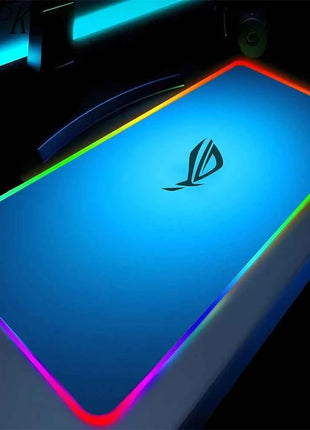 Black Mouse Pad Asus Rgb Gaming Mause Mat Anime Mats Gamer Rug Pc Xxl Cute Pads Large Game Keyboard Carpet Backlight Mousepad