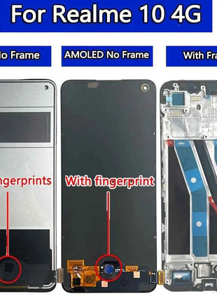 Nuovo display per Oppo Realme 10 4G Display LCD Touch Screen Digiziter Assembly per la sostituzione del display Realme 10 RMX3630