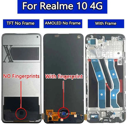 Nuovo display per Oppo Realme 10 4G Display LCD Touch Screen Digiziter Assembly per la sostituzione del display Realme 10 RMX3630
