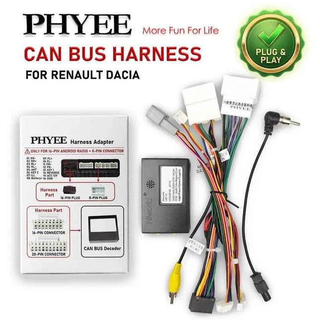 Decoder CAN Bus 12Pin 24Pin 8Pin per Renault Clio 4 Duster Captur Zoe, Mantenimento Display SWC, Adattatore Android P&P 16Pin