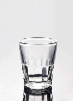 Set 6 Bicchierini Vodka 20ml Fondo Spesso Ottagonale Trasparente Vintage Light Luxury
