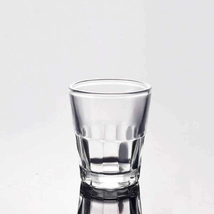 Set 6 Bicchierini Vodka 20ml Fondo Spesso Ottagonale Trasparente Vintage Light Luxury
