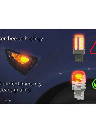 Philips Ultinon Pro6000 LED W21/5W 7443 T20 Two Contacts Red White Amber Car Turn Signal Stop Lamps No Flash Flicker Error Free