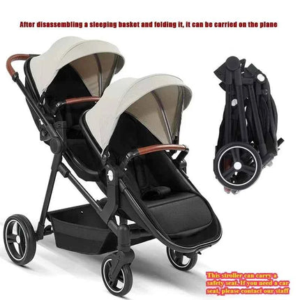 2025 New Foldable, Multifunctional Twin Stroller That Can Be Disassembled Into A Lightweight Baby Bike. Shipping Within The EU