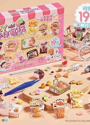 Kit Mini Alimenti in Argilla Ultra Leggera, Set di Magneti per Frigorifero a Forma di Micro Torte Fai-da-Te per Ragazze, Materiale Artistico Regalo