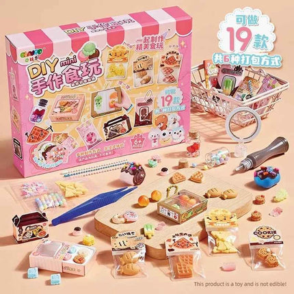 Kit Mini Alimenti in Argilla Ultra Leggera, Set di Magneti per Frigorifero a Forma di Micro Torte Fai-da-Te per Ragazze, Materiale Artistico Regalo