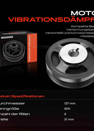Frankberg 1x Puleggia Albero Motore per Chevrolet Nubira Rezzo Kalos Daewoo Cruze Lacetti 96897424 96352877 25193475