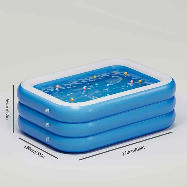 Piscina gonfiabile per cortile, giardino con prato, grande piscina estiva pieghevole per giochi d'acqua, piscina portatile multifunzionale per esterni