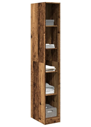 Armadio in legno vintage 30x50x200 cm in legno ingegnerizzato, effetto legno antico