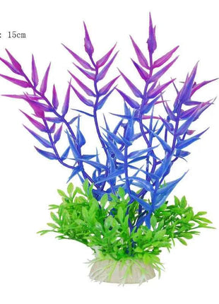 Artificial Aquarium Decor Plants Water Weeds Ornament Aquatic Fish Tank Simulation Grass Flower Decoration Accessories