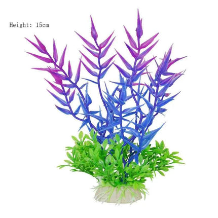 Artificial Aquarium Decor Plants Water Weeds Ornament Aquatic Fish Tank Simulation Grass Flower Decoration Accessories