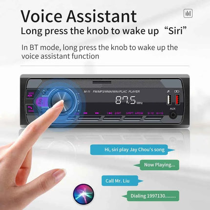 Podofo 1 Din MP3 Car Radio Audio Stereo FM Aux Input Receiver SD TF USB 12V In-dash Bluetooth Multimedia Auto Radio Player