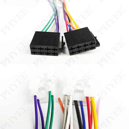 Adattatore per cablaggio radio, spina ISO, cavo connettore unità principale a 16 pin, per Toyota Corolla Camry Prius RAV4 Yaris Vios Hilux
