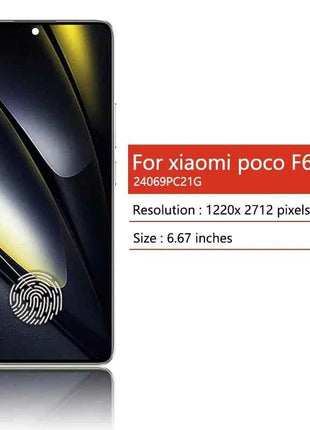 6.67“New AMOLED for Xiaomi Poco F6 lcd 24069PC21G display touch screen digitizer Assembly for xiaomi poco f6 lcd frame