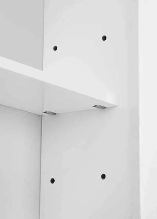 Wall Cabinet with Mirror Shelf Adjustable Height for Bathroom Kitchen, 56 x 13 x 58 cm, White