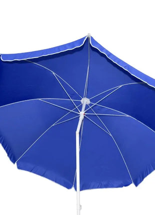 Ombrellone da Spiaggia con Diametro da 240 cm ed 8 Stecche in Fibra Vetro - Ombrello Mare con Sacca Tracolla - BLU