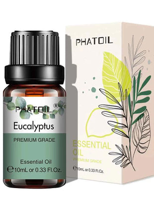 PHATOIL Natural Plant Essential Oil 10ml Eucalyptus Lavender Bergamot Vanilla Peppermint 1PCS Aroma Essential Oils For Diffuser