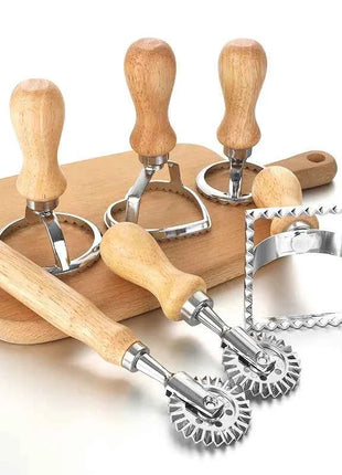 Home Ravioli Cutter Set Pasta Press Kitchen Attachment Kit Ravioli Maker Mold Tool Ravioli Stamp Set Pastry Wheel Set cake mold