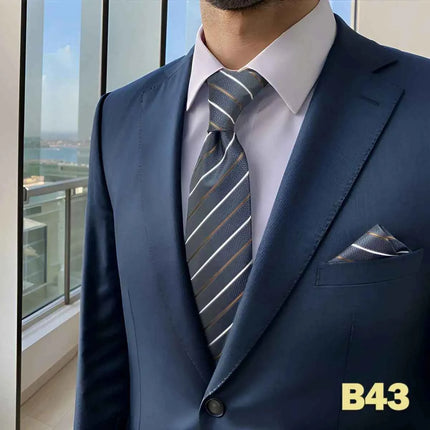 Set Cravatta e Fazzoletto Uomo Colorato 160cm - Accessori Matrimonio