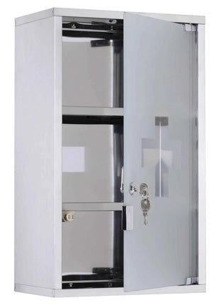 HOMCOM Medical Cabinet 50x30x18cm bathroom furniture Stainless Steel First Aid Box with lock