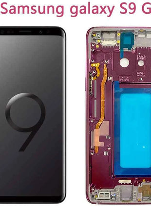Display AMOLED per SAMSUNG Galaxy S9 G960 Display Touch Screen Digitizer Assembly G960F/DS OLED LCD con sostituzione del telaio