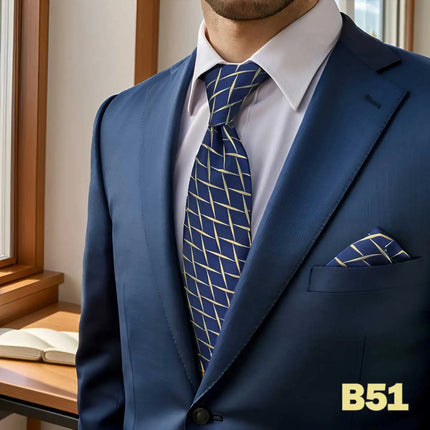 Set Cravatta e Fazzoletto Uomo Colorato 160cm - Accessori Matrimonio
