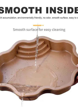 Turtle Pool Large Reptile Turtle Bathing Tub Feeding Bowl Lizards Habitat With Ramp Tortoise Feeder Bowl for Small Geckos Turtle