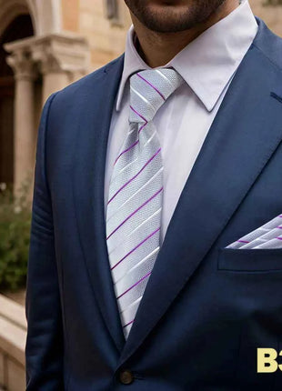 Set Cravatta e Fazzoletto Uomo Colorato 160cm - Accessori Matrimonio